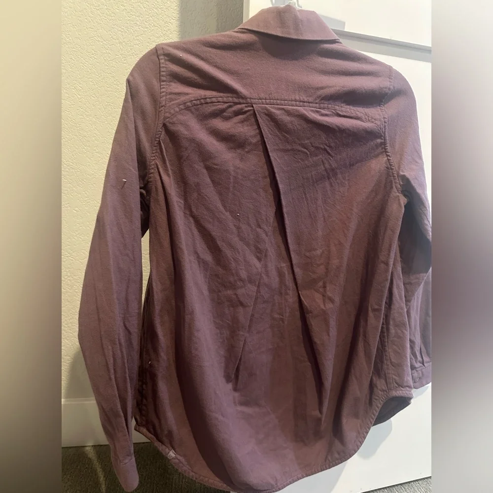 Lululemon - women’s Long Sleeve maroon/burgundy  flannel shirt - size 4 - NWOT - Picture 3 of 7